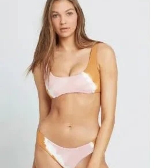 L*SPACE NWT Swimsuit Womens XL Pink Lizzie Tie Dye Bikini Top Bralette - XL - Picture 4 of 10